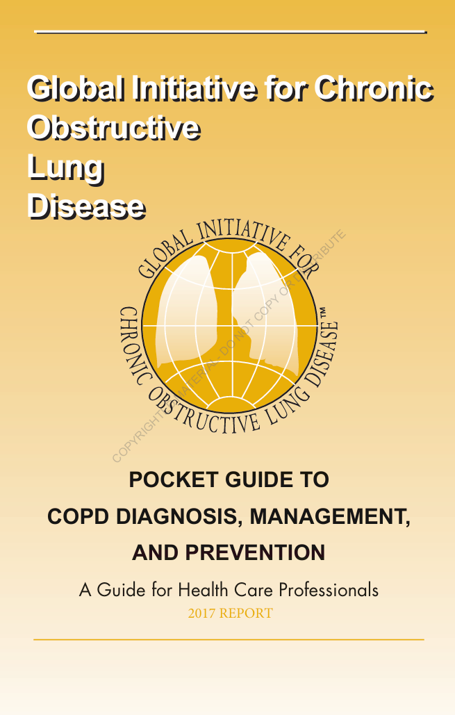 POCKET GUIDE TO COPD DIAGNOSIS, MANAGEMENT, AND PREVENTION: A Guide for Health Care Professionals
