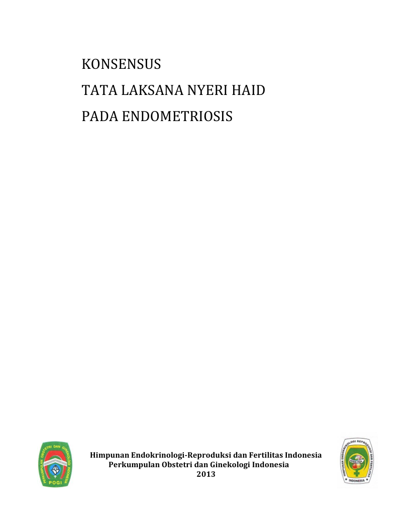 KONSENSUS TATALAKSANA ENDOMETRIOSIS